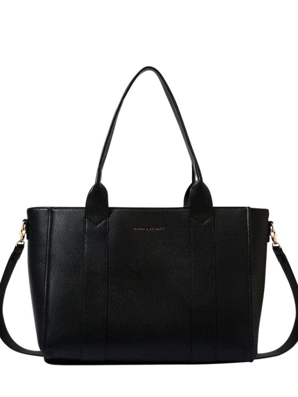 Poppy & Peonies – Multitasker Black Tote Bag